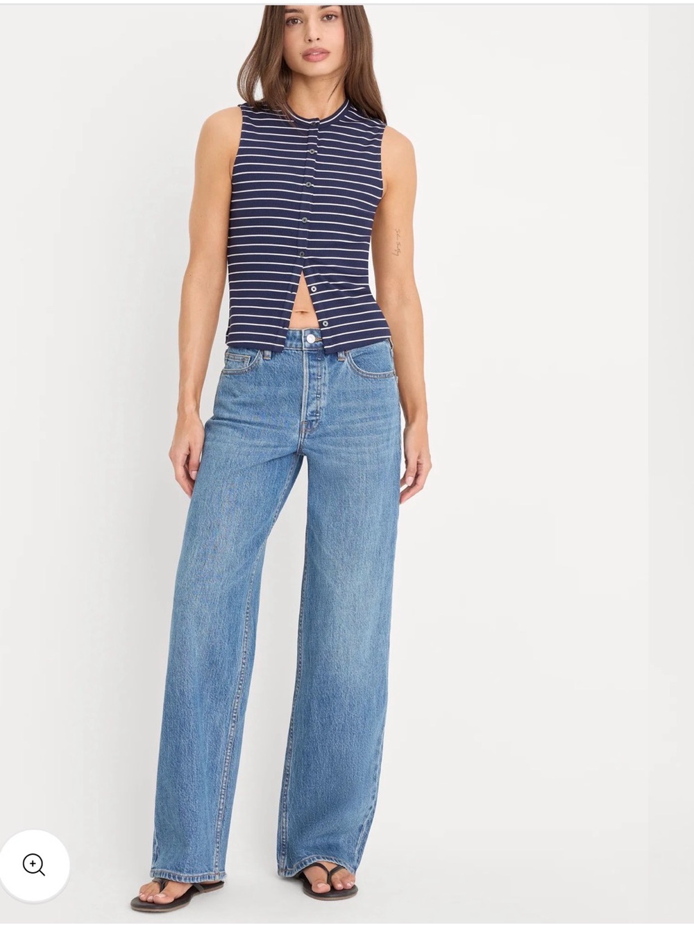 Good American Light Blue Wide-Leg High-Rise Jeans never worn. Brand new